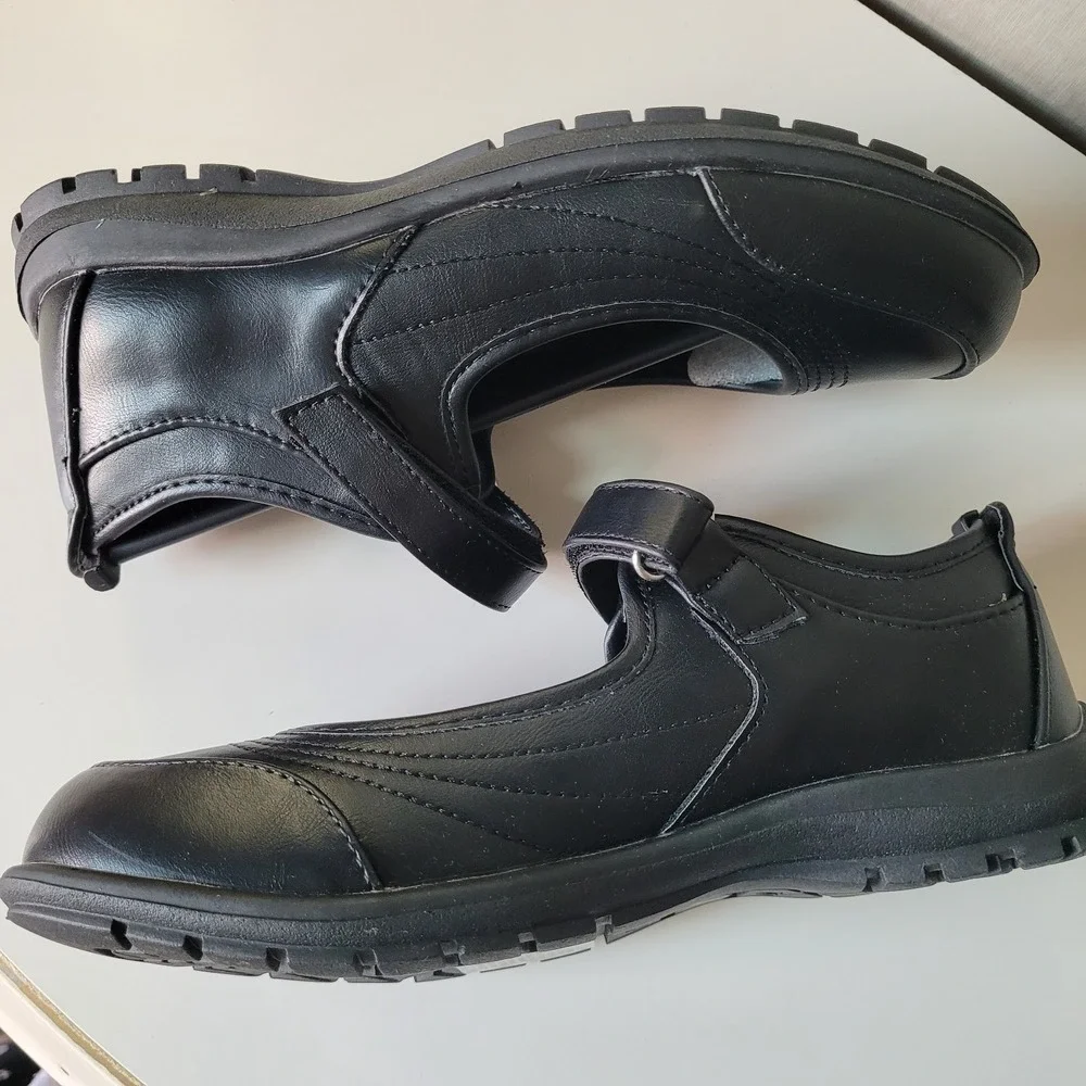 ENZO Elyse Kids Mary Jane Shoes Black School Uniform Dress Flats Girl Size 2